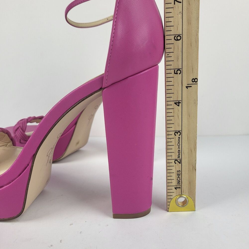 Jessica Simpson PEOMI Pink Open Toe 5" High Heel Platform Size 10M - Picture 3 of 12